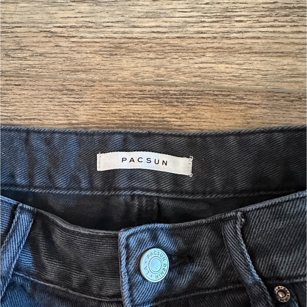 PACSUN black festival shorts super cute just never wear